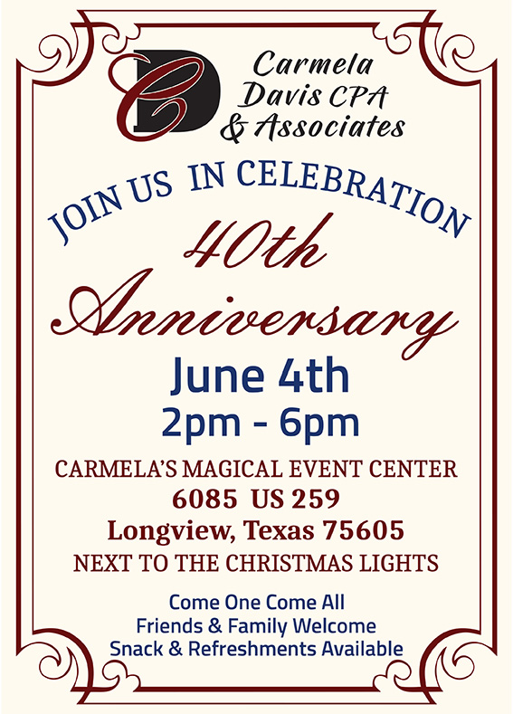 40th Anniversary invitations